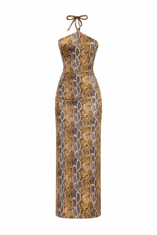 SUEDE SNAKE MAXI