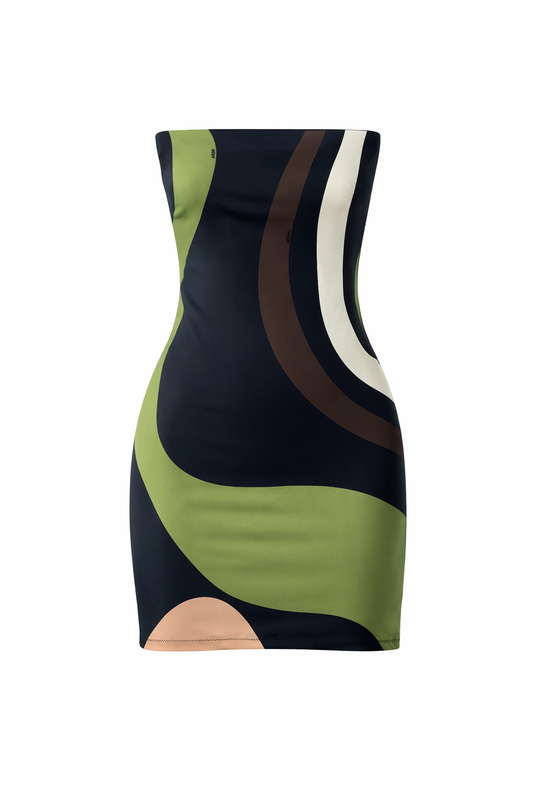 KHAKI CHOC MINI STRAPLESS